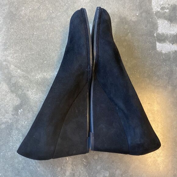 Stuart Weitzman 7 suede wedge heels black - Picture 5 of 9